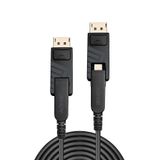 10m Fibre Optic Hybrid Mini DisplayPort 1.4 Cable with Detachable DP Connectors Creates a customisable, reliable mDP or DP connection over long distances