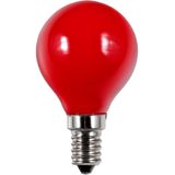 LED E14 Fila Ball G45x75 230V 1W AC Red Non-Dim