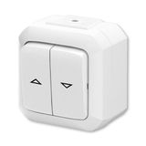 3559N-C88510 B Rock. blind push-switch 2gang 1way, IP54