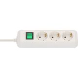 Eco-Line extension socket with switch 3-way white 5m H05VV-F 3G1,5