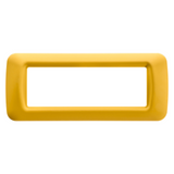 TOP SYSTEM PLATE - IN TECHNOPOLYMER GLOSS FINISHING - 6 GANG - CORN YELLOW - SYSTEM
