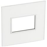 Plate Arteor - US standard - square - 3 modules - 4'' x 4'' - mirror white