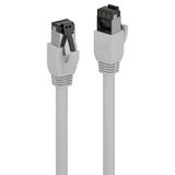 0.5m Cat.8.1 S/FTP LSZH Cable, Grey RJ45, M/M, 2000MHz, Copper, 26AWG