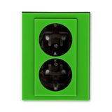 5522H-C03457 67 Outlet double Schuko shuttered ; 5522H-C03457 67