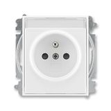 5519E-A02352 03 Socket outlet with earthing pin, shuttered, with labelling field
