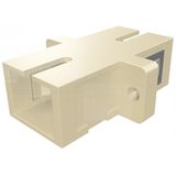 FO Coupler SC-Simplex,Plastic,Multimode,phbr,flange,beigeECO