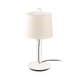 MONTREAL WHITE TABLE LAMP BEIGE LAMPSHADE