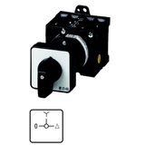 Star-delta switches, T3, 32 A, rear mounting, 4 contact unit(s), Contacts: 7, 90 °, maintained, With 0 (Off) position, 0-Y-D, SOND 27, Design number 8