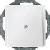 Central plate for cable outlet, polar white, system M