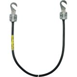 Earth conductor 16mm² / L 0.6m black w. 2 open cable lugs (B) M8/M10 S