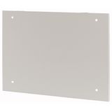 Section wide cover, ventilated, HxW=400x800mm, grey