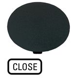 Button plate, mushroom black, CLOSE