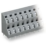 Double-deck PCB terminal block 2.5 mm² Pin spacing 7.5 mm gray