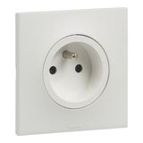 2P+E F/B socket with eclips Urbano screw terminals white finish