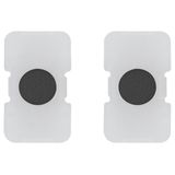 2 buttons Tondo lightable grey