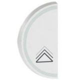 Round key cover Arteor BUS/SCS - dimmer symbol - 1 module left-hand - white