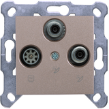 Karre Plus-Arkedia Bronze Two Gang Sat Socket (Sat-Sat-TV)