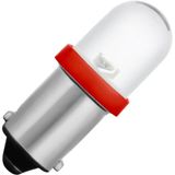 Ba9s Single Led T8.5x28 130V 5mA AC/DC Water Clear Red 20Khrs