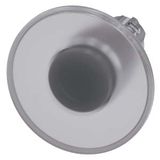 Illuminated mushroom pushbutton, 22 mm, round, metal, shiny, clear, 60 mm, latching, pull-to-unlatch  3SU1051-1CA70-0AA0-Z Y10