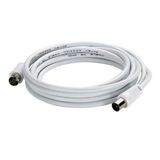 Television extension cord 1 female plug and 1 male plug Ø9.52mm - length 5m - white