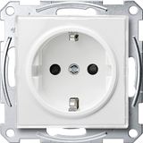 Schuko socket-outlet, Merten System M, M-Creativ, polar white, glossy