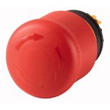 Emergency stop/emergency switching off pushbutton, RMQ-Titan, Mushroom-shaped, 38 mm, Non-illuminated, Turn-to-release function, Red, yellow, RAL 3000