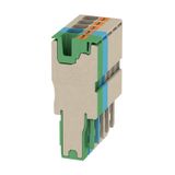 Plug (terminal), PUSH IN, 4 mm², 800 V, 32 A, dark beige, blue, green