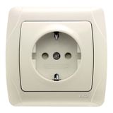 Carmen Beige (Quick Connection) Child Protected Earthed Socket