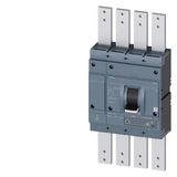 circuit breaker 3VA2 IEC Frame 1250 breaking capacity class M Icu=55 kA @ 415 V 4-pole line protection ETU340  ELISA  LI