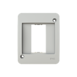 IP40 enclosure, 1 place, 2 modules width with Clamp Grey - Chiara