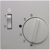 Centre plate f.thermostat, pivoted,setting knob,S.1/B.3/B.7,p.white ma