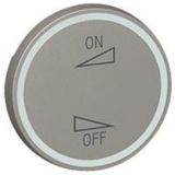 Round key cover Arteor BUS/SCS - regulation symbol - 2 modules - magnesium