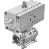VZBA-1/4"-GG-63-T-22-F0304-V4V4T-PP15-R-90-C Ball valve actuator unit
