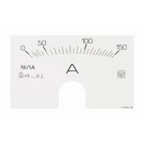 Scale-plate for modular amperemeter 150A/5A
