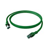 DualBoot PushPull Patch Cord, Cat.6a, Shielded, Green, 5m
