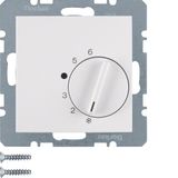 Thermostat, change-over contact, centre plate, S.1/B.3/B.7, p. white g