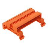 Double pin header DIN-35 rail mounting 7-pole orange