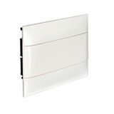 1X12 module recessed box - White door - Earth terminal block - Dry wall