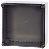 Insulated enclosure, smooth sides, HxWxD=375x375x175mm