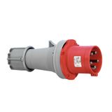 CEE plug, IP44, 63A, 5-pole, 400V, 6h, red