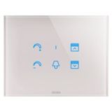 ICE TOUCH PLATE - IN GLASS - INTERCHANGEABLE SYMBOLS - NATURAL BEIGE - CHORUSMART