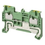 Ground DIN rail terminal block with push-in plus connection for mounti XW5T0114R