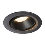 NUMINOS® MOVE DL XL, Indoor LED recessed ceiling light black/black 3000K 40° rotating and pivoting