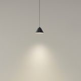 Pendant Deltatrack Conic Cable 670mm E27 40W Black