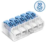 Lever wire connector SCL5 transparent / blue (box 30 pcs)