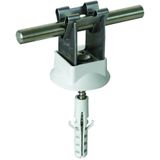DEHNgrip conductor holder StSt f. Rd 8mm H 20mm with dowel 8x40mm and 