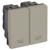 Switch for bed lights Arteor - lighting control - 2 x 1 module - champagne