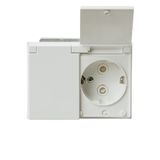 302EUCK-84 Socket outlet Protective contact (SCHUKO) with Hinged Lid White - Impressivo