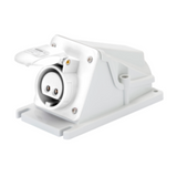 90° ANGLED SURFACE-MOUNTING SOCKET-OUTLET - IP44 - 3P 32A 40-50V 50-60HZ - WHITE - 12H - SCREW WIRING
