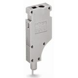 L-type test plug module modular with spring-loaded contact pin gray